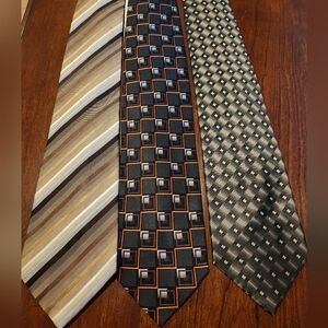 Elegant Men's Assorted Tie Set - Black, Gray, and Brown